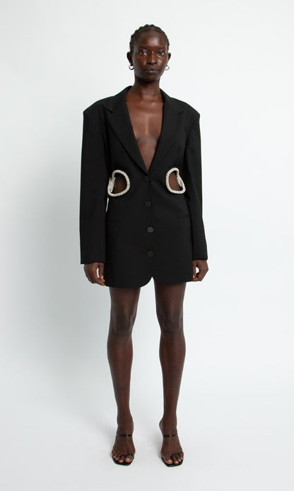 CRYSTAL LINKED BLAZER DRESS