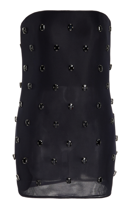 THE TILLY EMBROIDERED STRAPLESS MINI DRESS