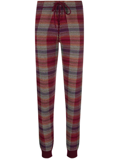 LADIES LEGGINGS FUZZY TARTAN