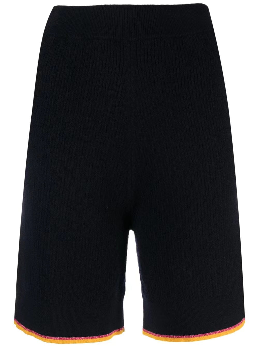 LADIES SHORTS WITH GOLF CABLE RIB AND STRIPE