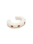 RIDGE CUFF IN ALABASTER & AMBER