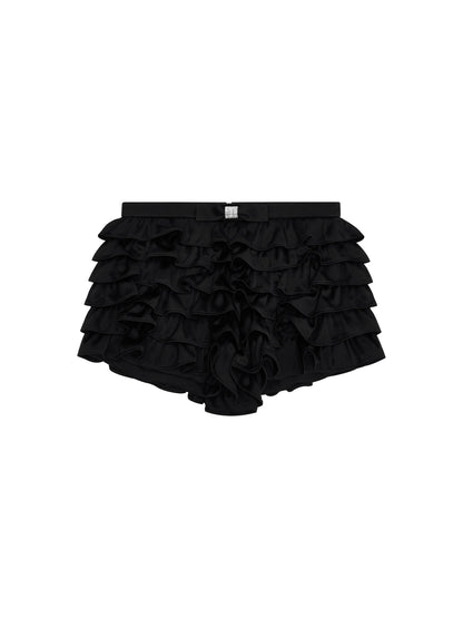 LAYERED RUFFLE LOW WAIST SKIRT