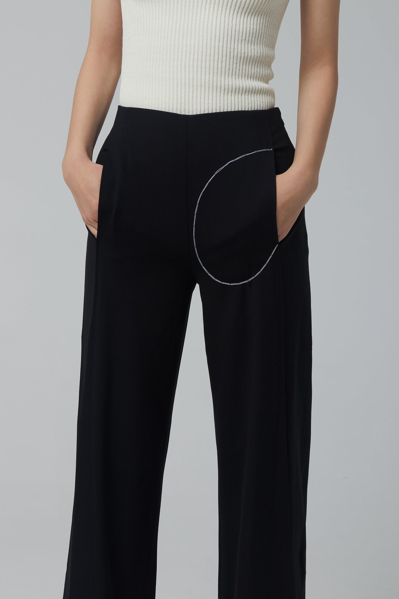 BLACK POCKET TROUSERS