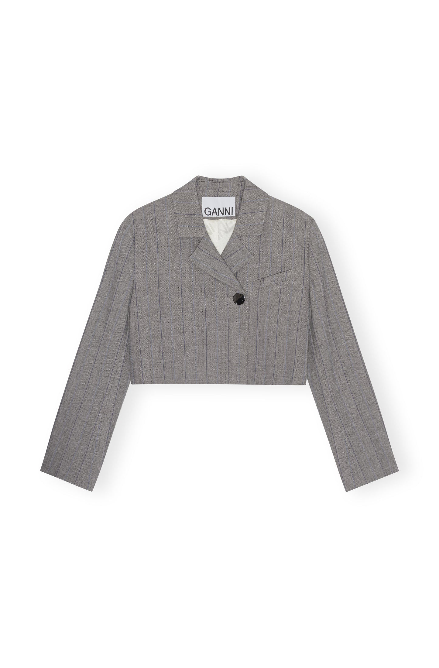 Herringbone Suiting Short Blazer