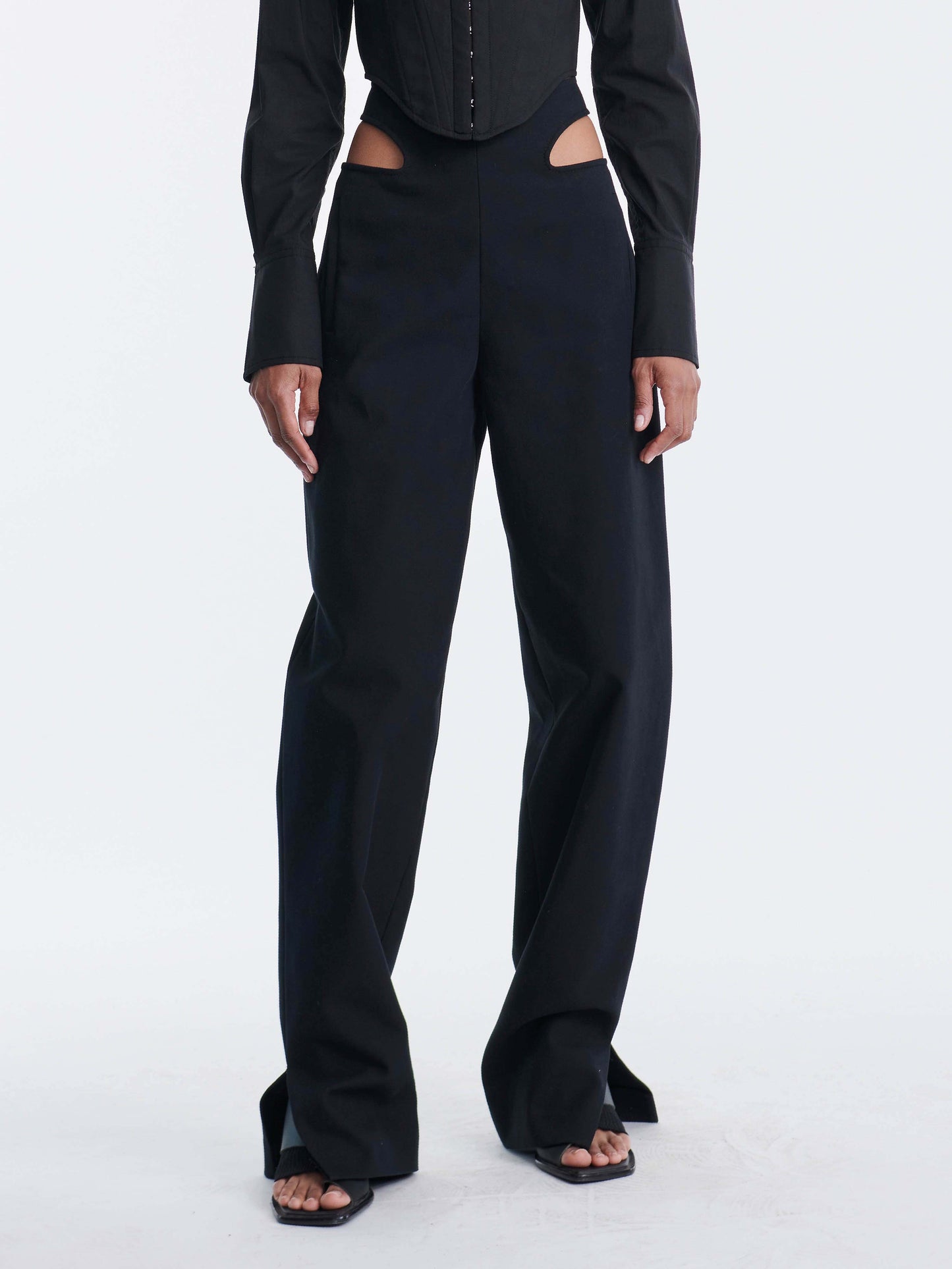 Y-FRONT BUCKLE TROUSERS