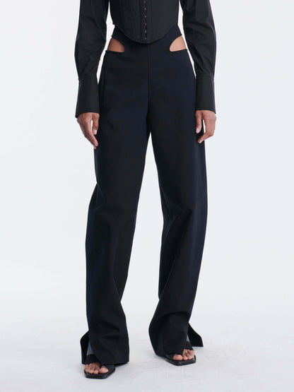 Y-FRONT BUCKLE TROUSERS