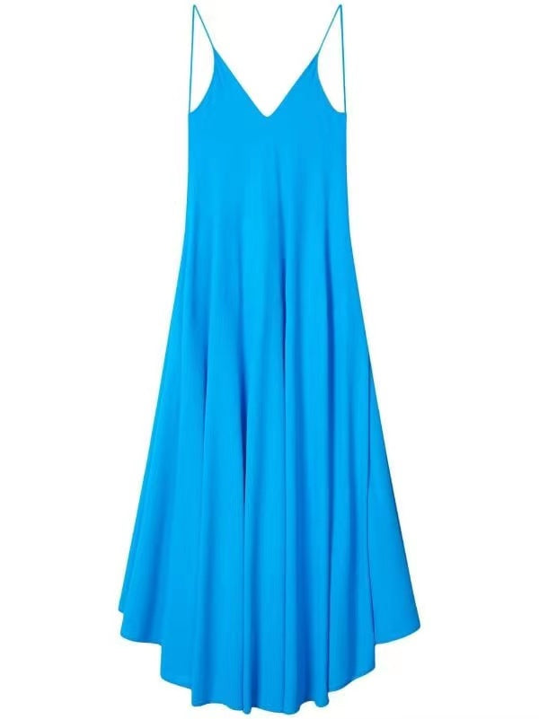 V NECK SUSPENDER DRESS