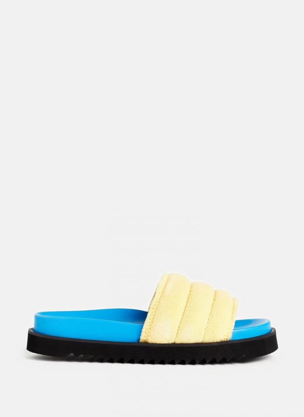 POOL SLIDES IN SPONGE FABRIC