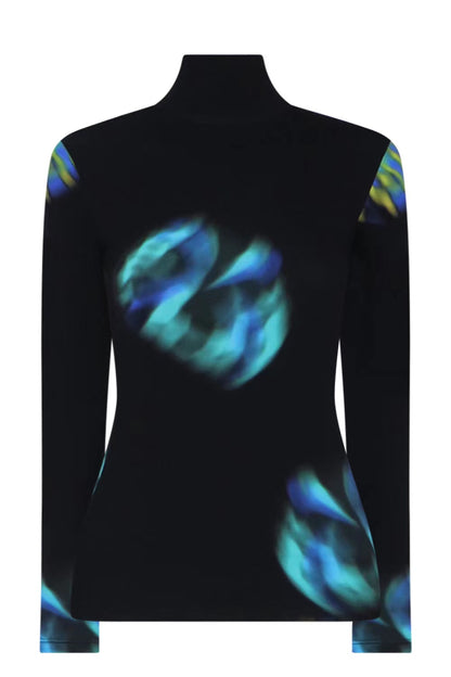 PRINTED SECOND SKIN LONG SLEEVES SHIRT IN RECYCLED POLYAMIDE