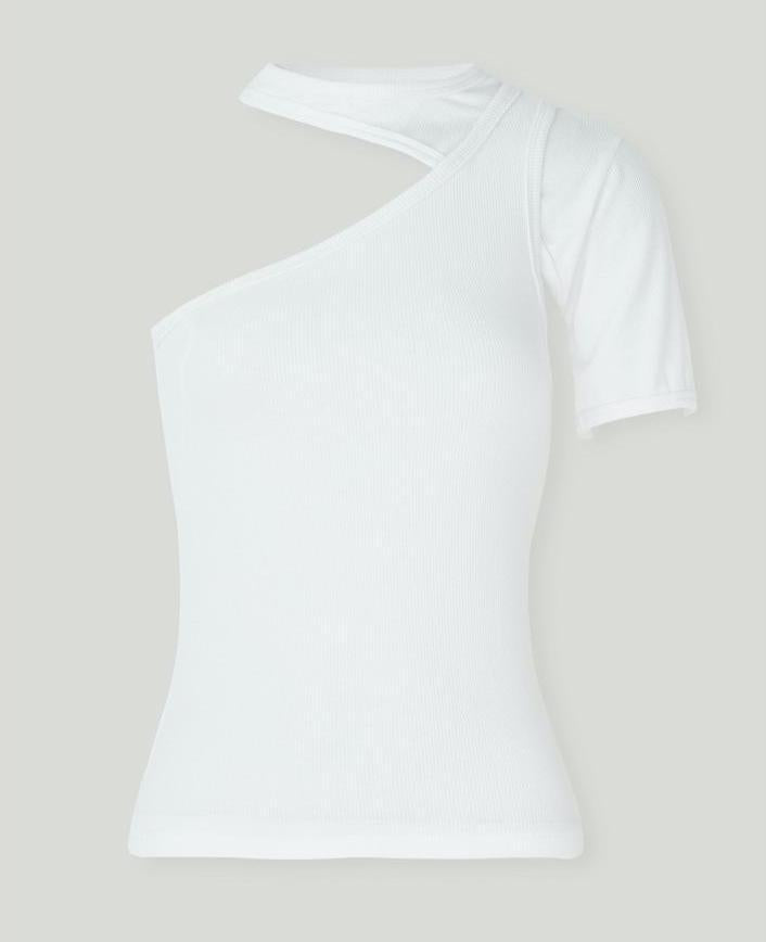 ONE SLEEVE CUT-OUT TEE