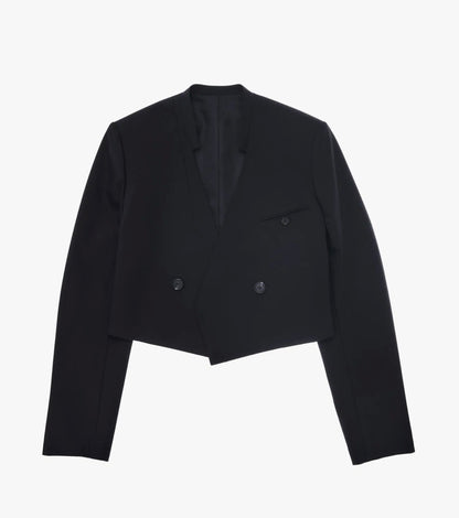 crop wool blazer.str
