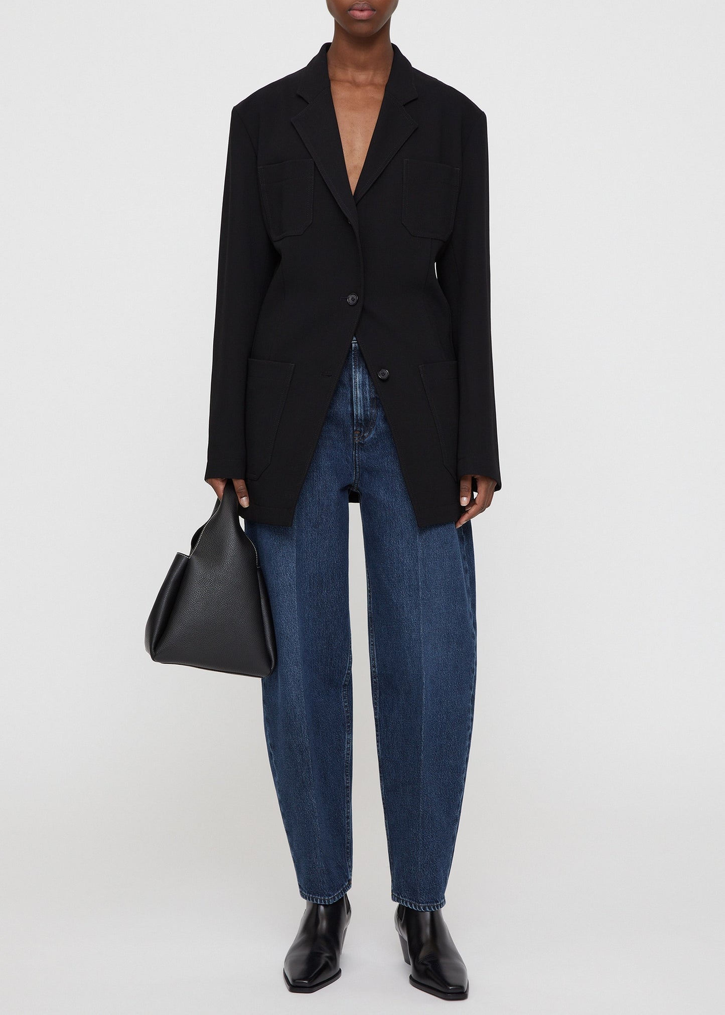 Slim viscose-blend blazer