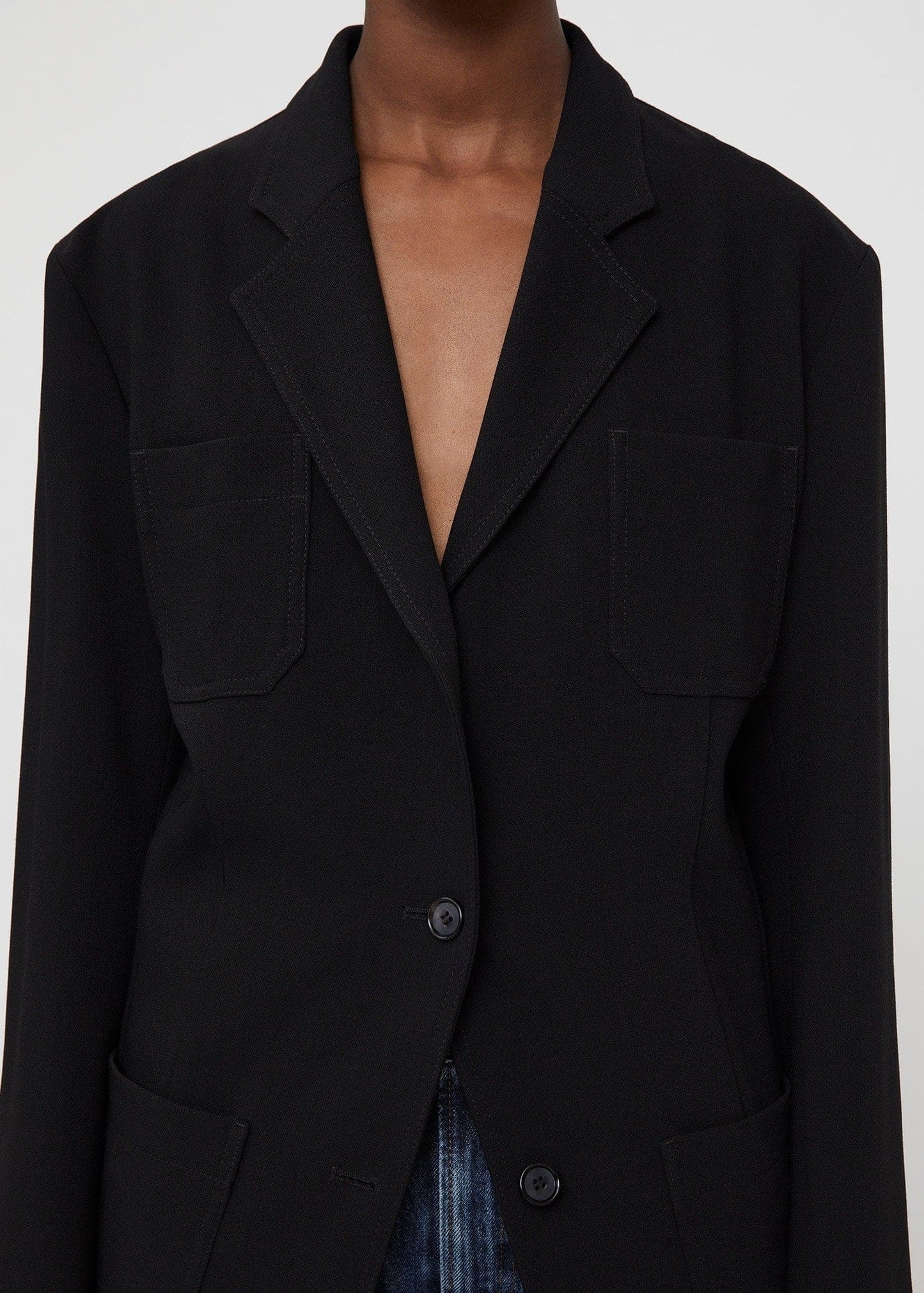 Slim viscose-blend blazer
