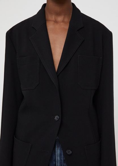 Slim viscose-blend blazer
