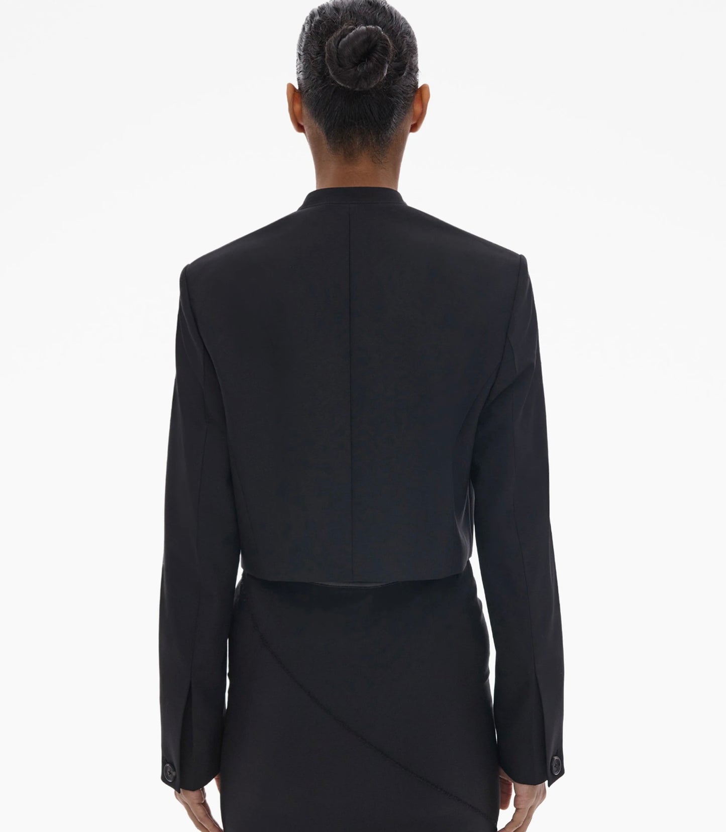 crop wool blazer.str