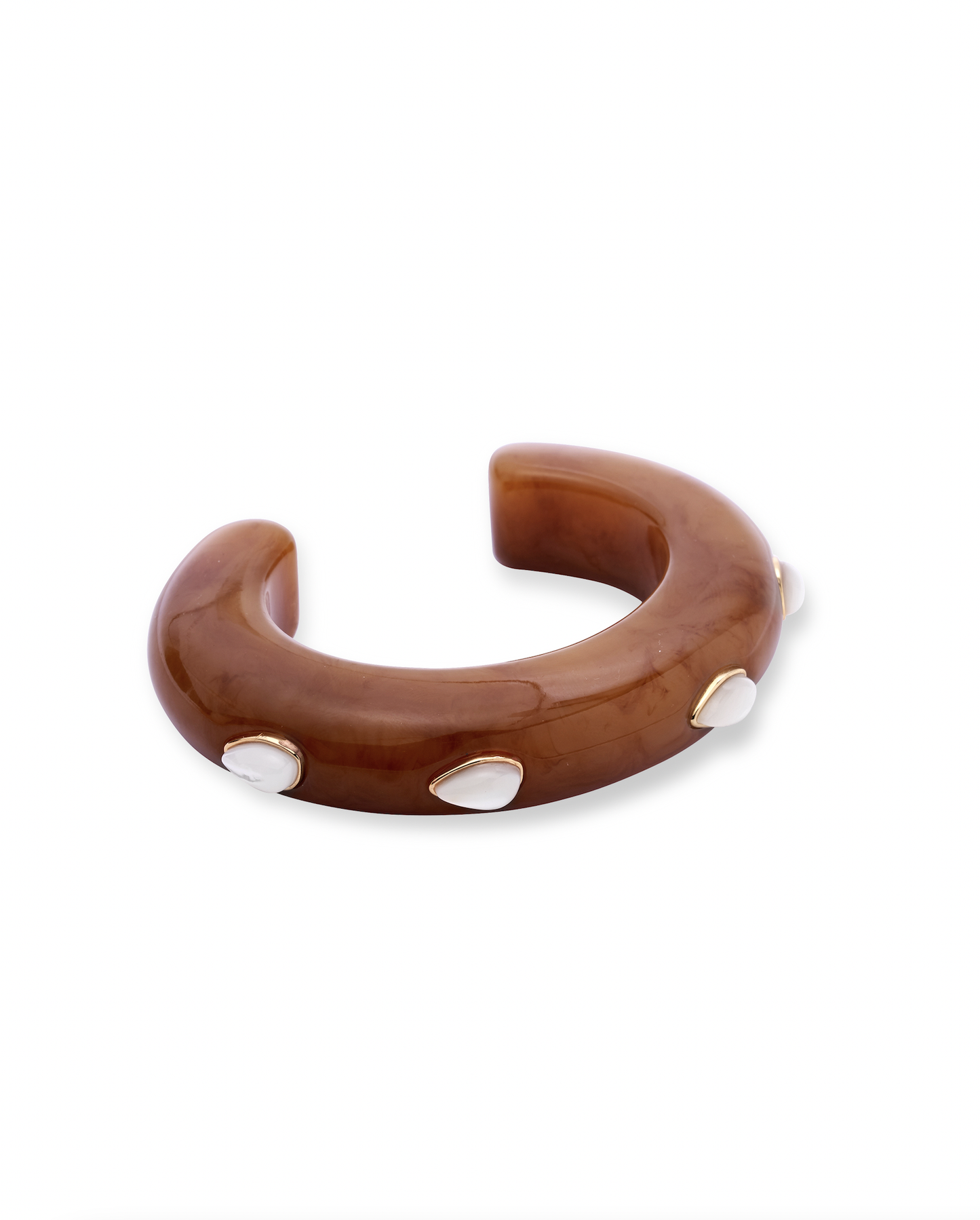 RIDGE CUFF IN MOCHA AND PEARL