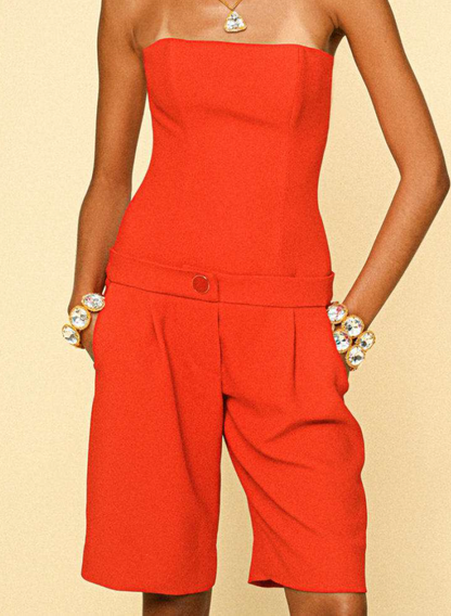 Sablé Bustier Mini Jumpsuit