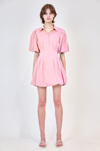CLEO BALLOON PINTUCK MINI DRESS