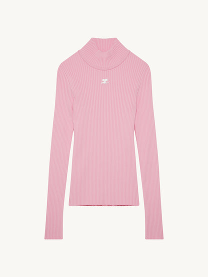 MOCKNECK RIB KNIT SWEATER