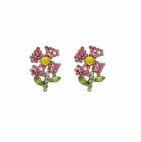CRYSTAL FLOWER EARRI