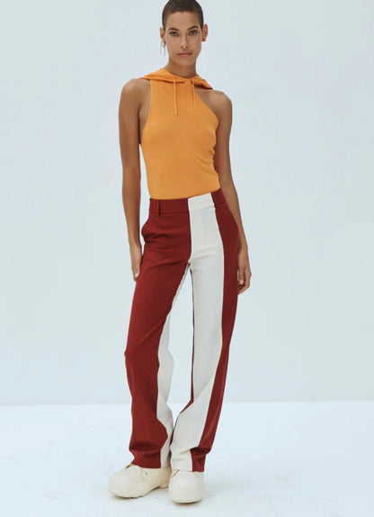 ASYMMETRICAL KNIT HOODIE