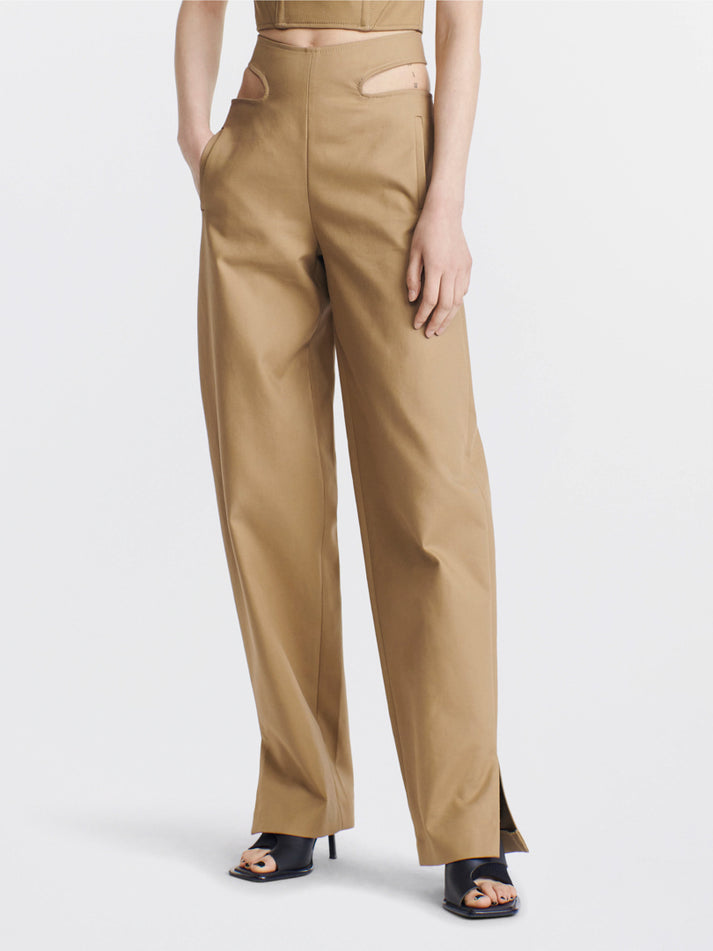Y-FRONT BUCKLE TROUSERS