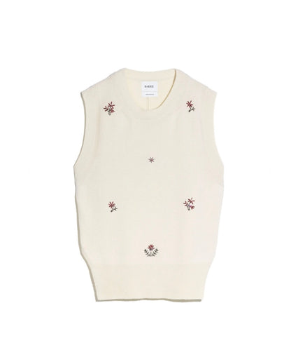 PRINTED PILE COLLAR VEST