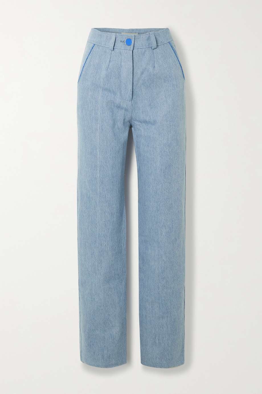 Mid-Waist Denim Pants