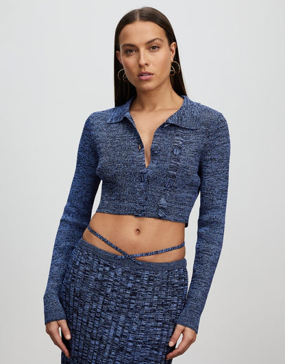 DOUBLE BUTTONCROPPED CARDIGAN