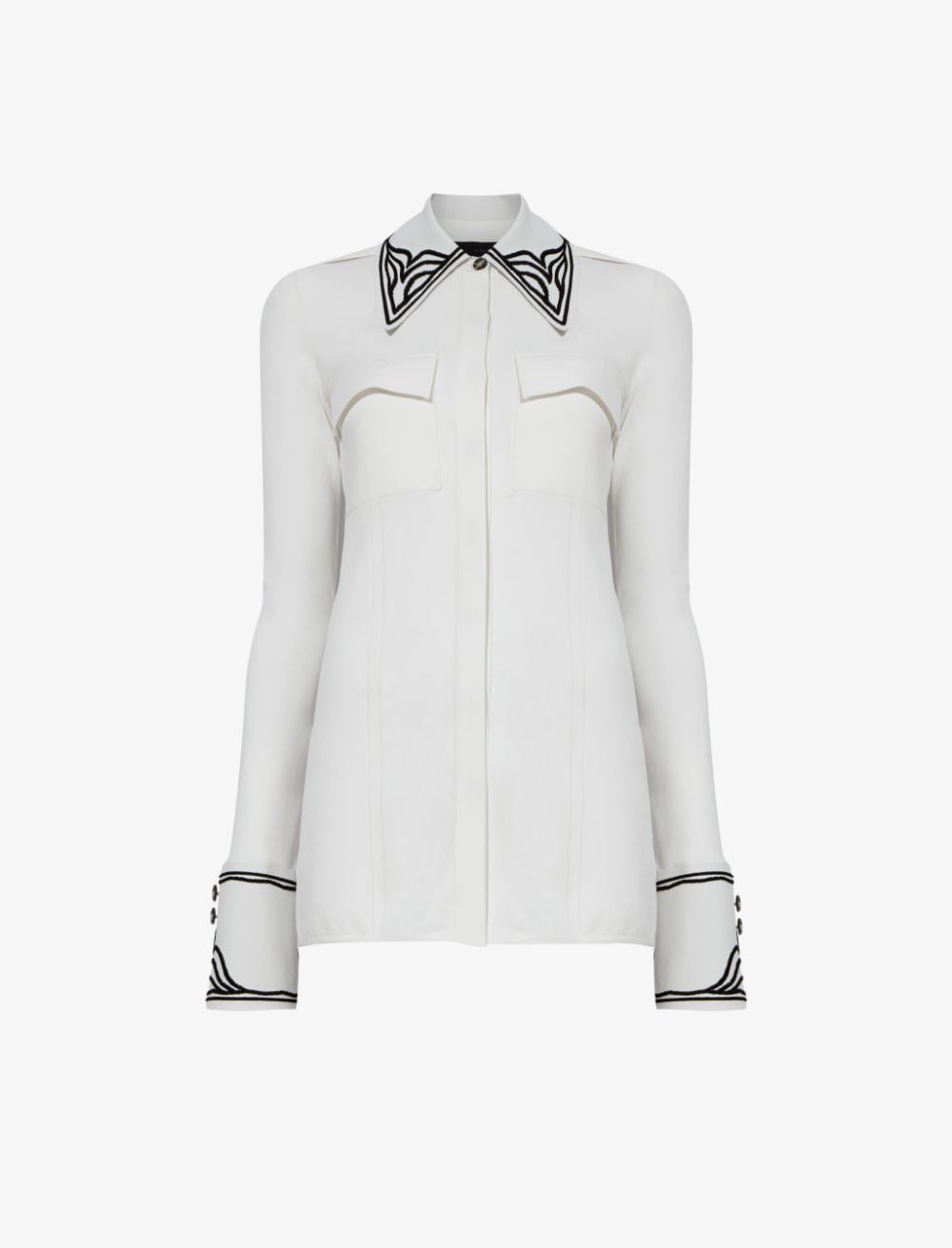 Cloque Jacquard Knit Shirt
