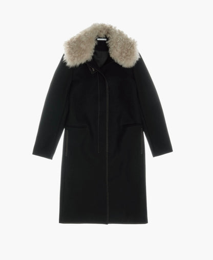 FUR COLLAR COAT.DENS