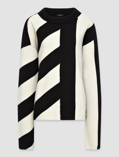 Rd Nk Ls-Graphic Knit