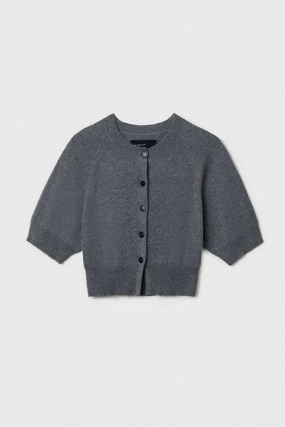 COTTON & CASHMERE TOP GREY