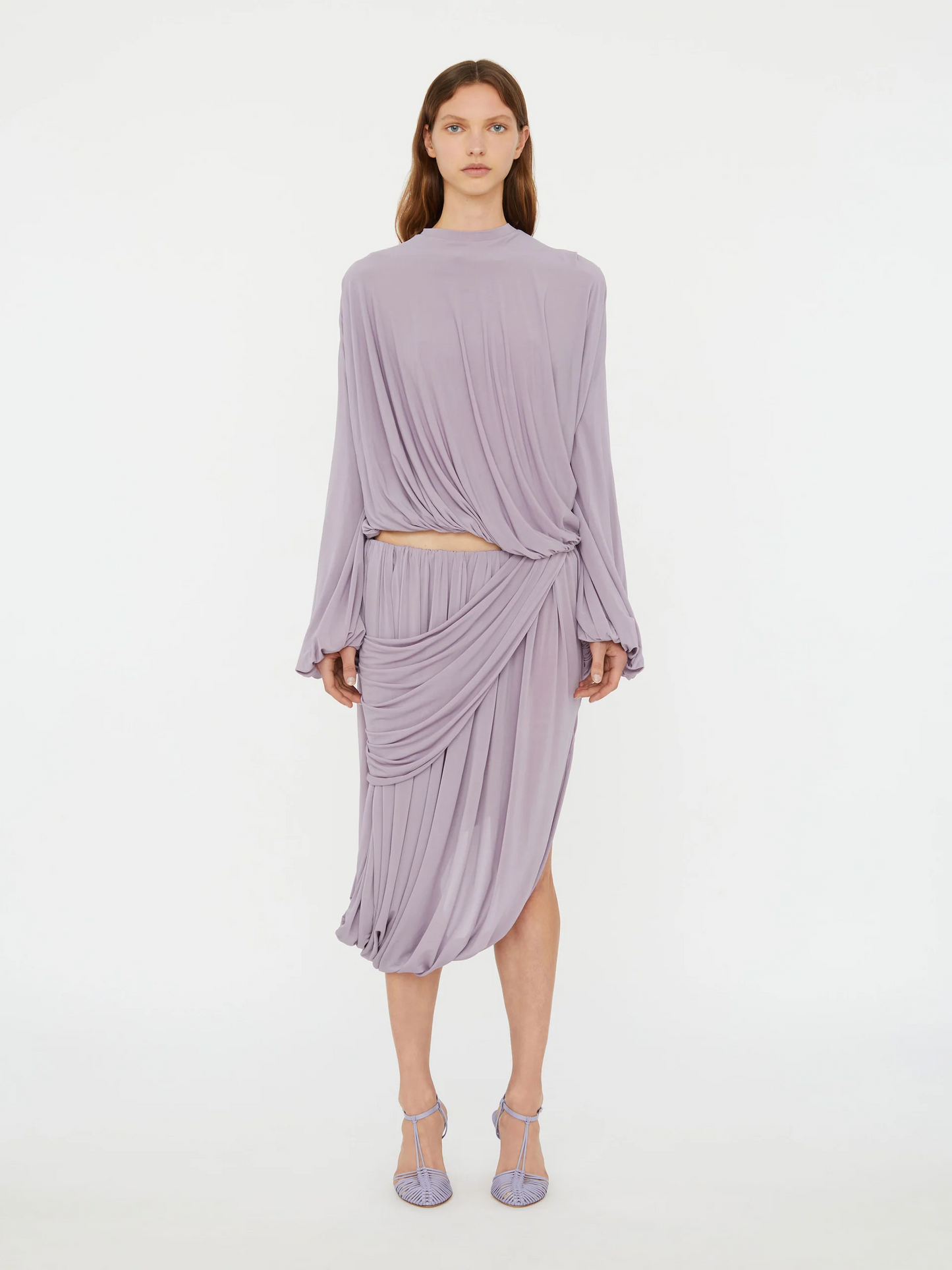 LOOPED DRAPE SWEATER TOP