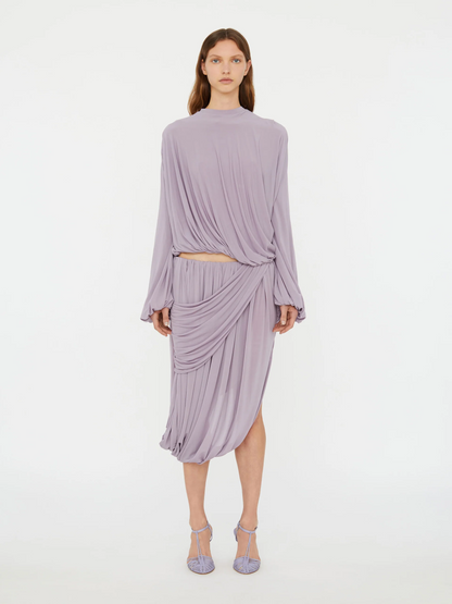 LOOPED DRAPE SWEATER TOP