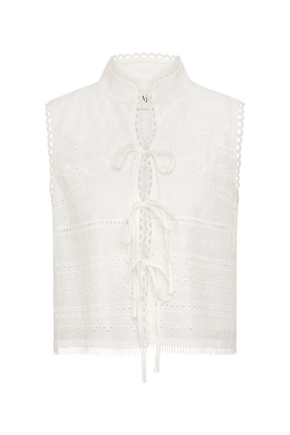 Cloud Embroidered Top