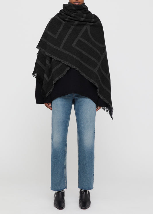 Monogram wool cashmere scarf