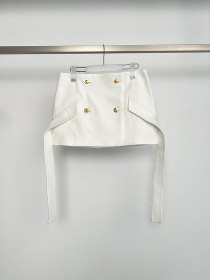EYELET LATCH BLAZER SKIR