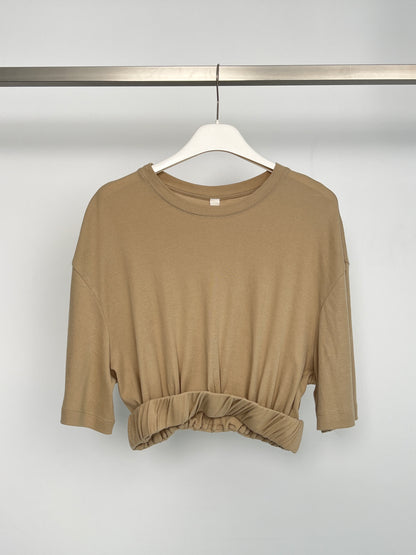 ROLLED CROPPED TEE