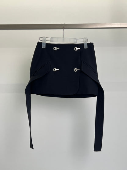 EYELET LATCH BLAZER SKIR