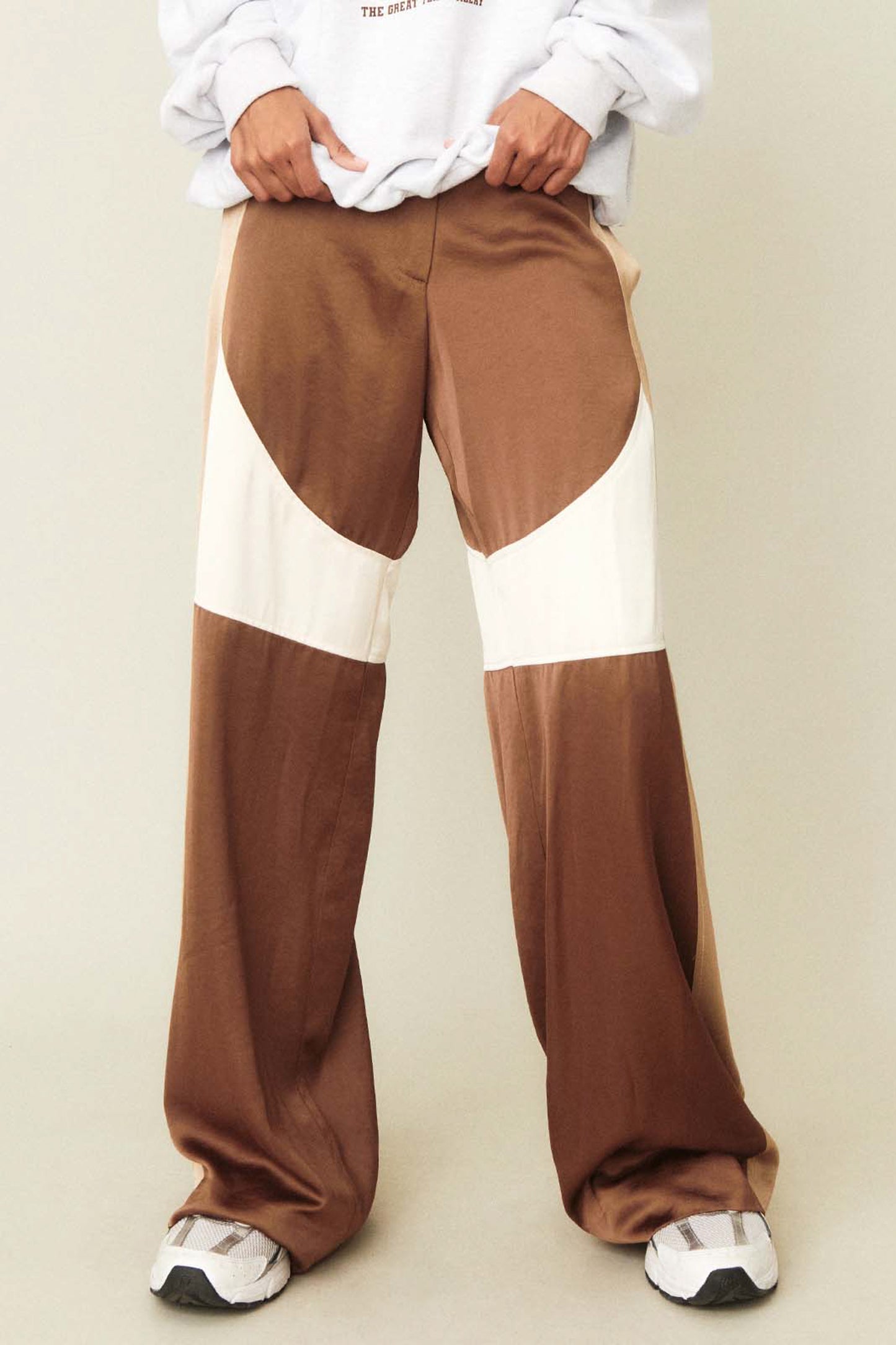 DIVIDE SATIN PANTS