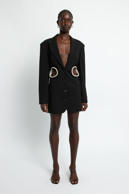 CRYSTAL LINKED BLAZER DRESS