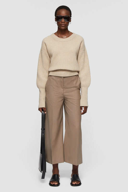 TRAVIS-PANT-SOFT WOOL GRANIT