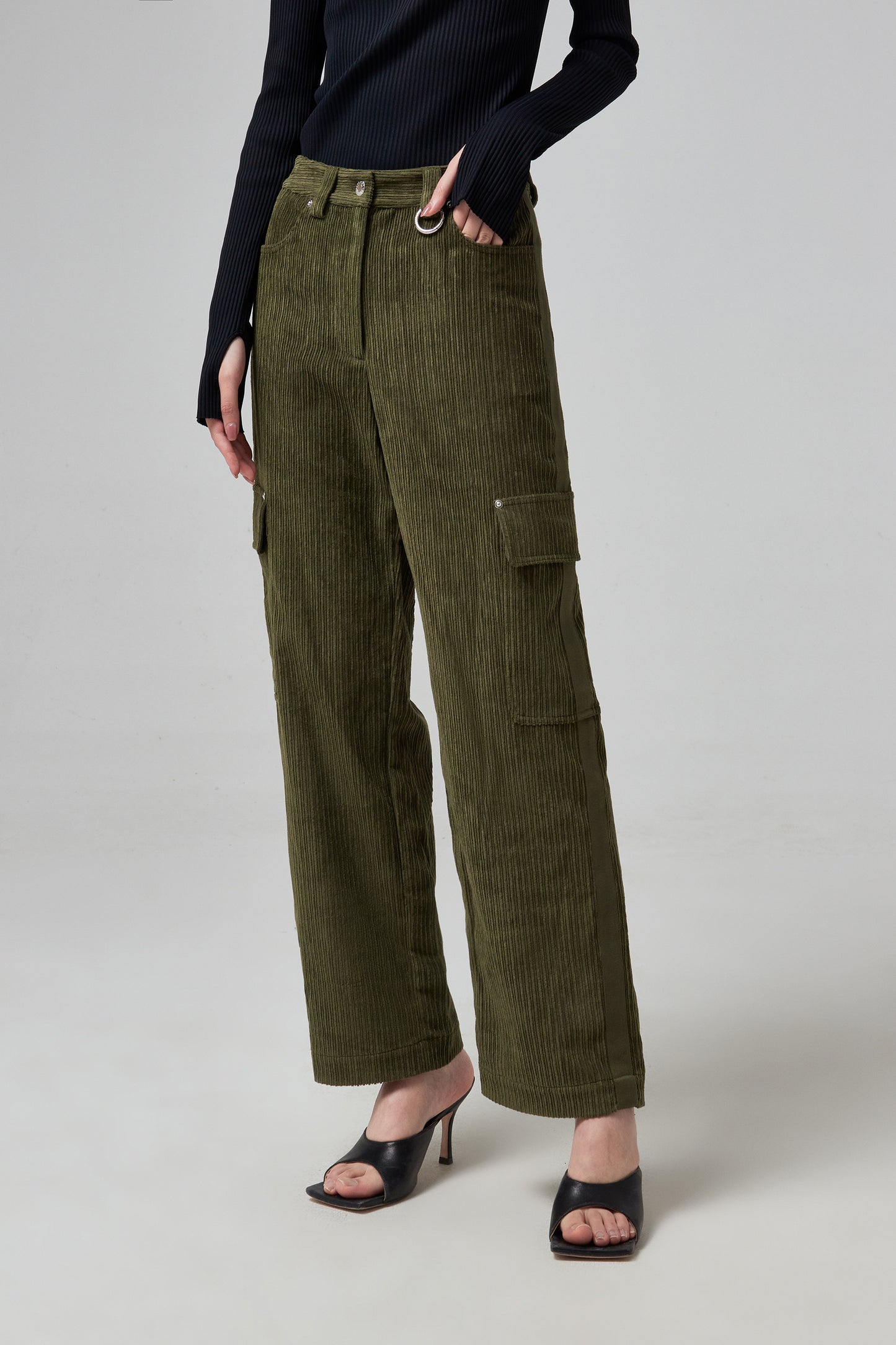 CORD PANT.IRREGULAR
