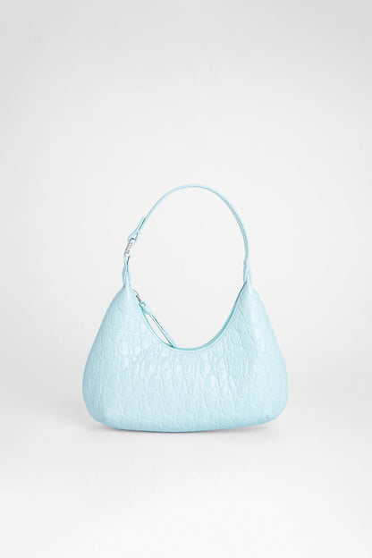 BABY AMBER ICE CIRCULAR CROCO EMBOSSED LEATHER