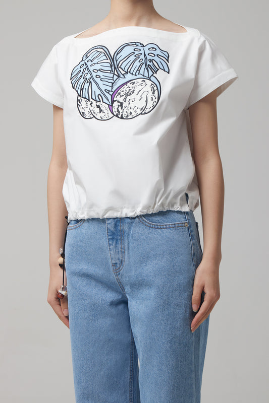 FRUIT BOAT NECK TOP