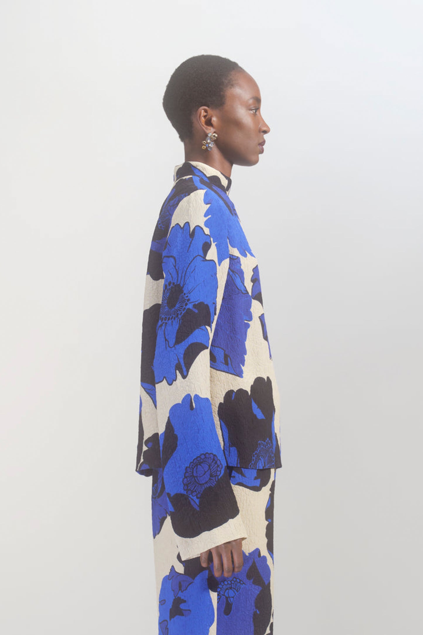 PRINTED BLUE SHIRT