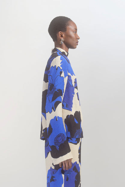 PRINTED BLUE SHIRT