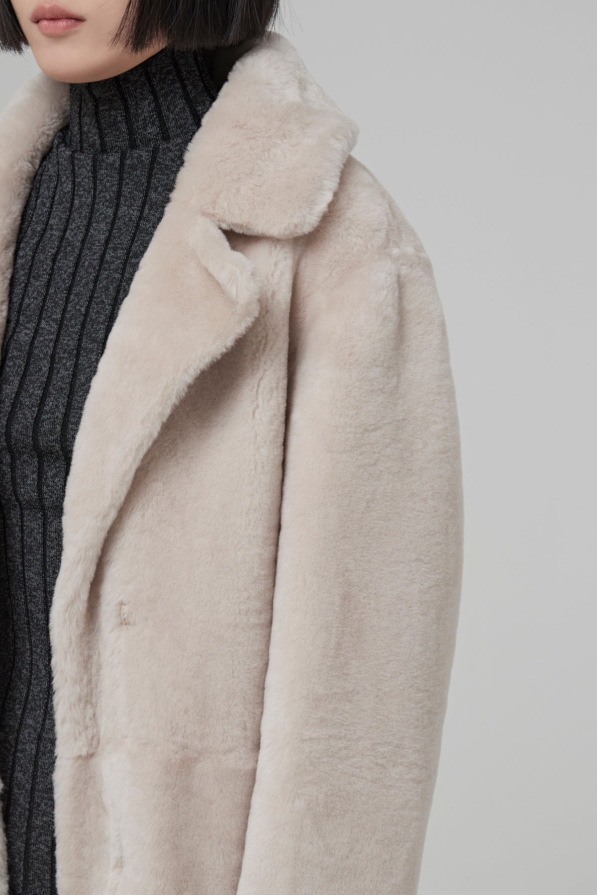 COAT IRONED MERINOS LAMB