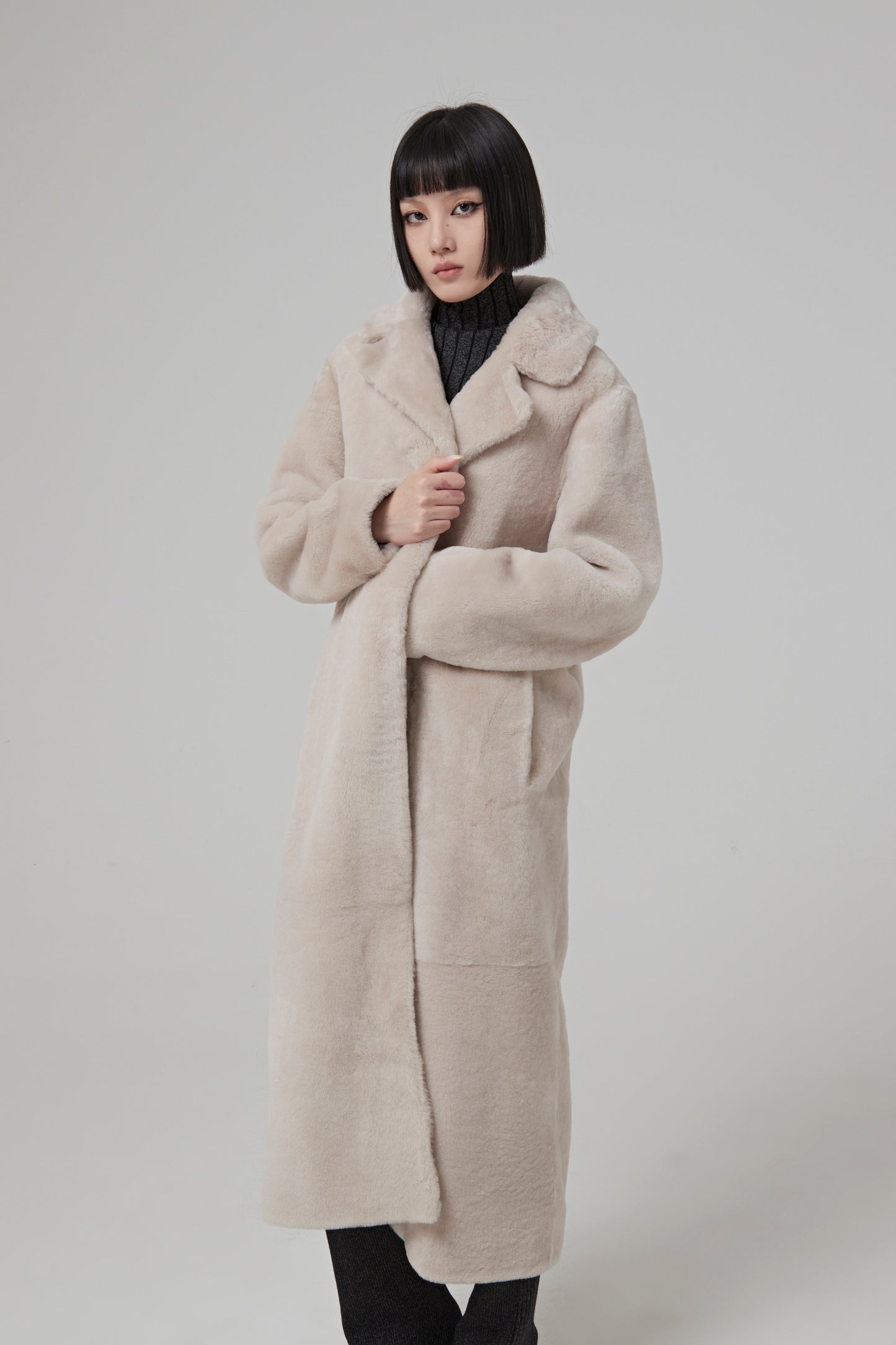 COAT IRONED MERINOS LAMB